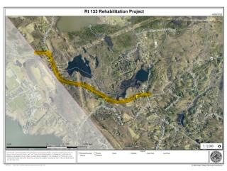 Rt. 133 Project map.